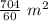 \frac{704}{60}\ m^{2}