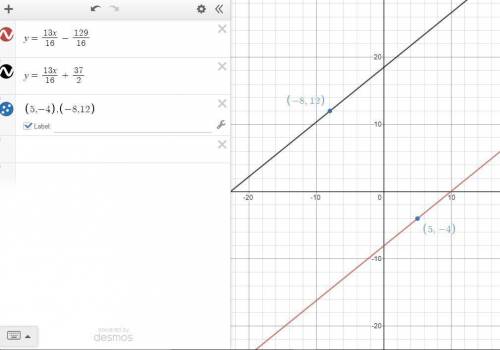 Given , −4) and t(−8,12):  a. write an equation for the line through  and perpendicular to st b. wri