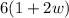 6(1+2w)