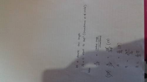 What is the length of the arc on the unit circle subtended by an angle of 120 degrees?  show all wor