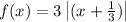 f(x)=3\left|(x+\frac{1}{3})\right|