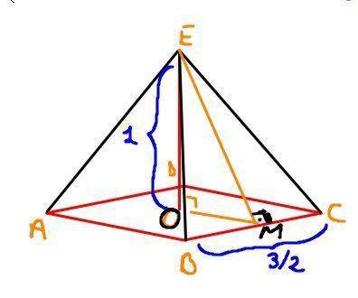 An 8-sided die is formed when two square pyramids are attached by their bases. the perimeter of the