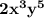 \mathbf{2x^3y^5}