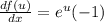 \frac{df(u)}{dx} = e^u (-1)