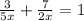 \frac{3}{5x}+\frac{7}{2x}=1