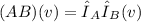 (AB)(v)=λ_{A}λ_{B}(v)