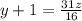 y+1 =\frac{31z}{16}