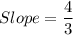 Slope=\dfrac{4}{3}