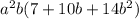 a^2b(7 + 10b + 14b^2)