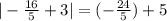 |-\frac{16}{5}+3|=(-\frac{24}{5})+5