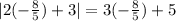 |2(-\frac{8}{5})+3|=3(-\frac{8}{5})+5