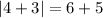 |4+3|=6+5