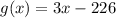 g(x)=3x-226