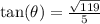 \text{tan}(\theta)=\frac{\sqrt{119}}{5}
