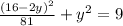 \frac{(16-2y)^2}{81}+y^2=9
