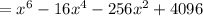 =x^6-16x^4-256x^2+4096