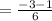 =\frac{-3-1}{6}