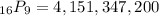 _{16}P_{9}=4,151,347,200