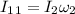 I_{1}\omrga_{1}=I_{2}\omega_{2}