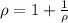 \\ \rho = 1 + \frac{1}{\rho}