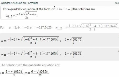 Asquare has a side that is (x-3) units long. if the area of the square is 126.5625 sq units, what is