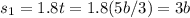 s_1 = 1.8t = 1.8(5b/3) = 3b