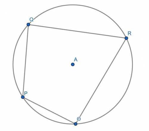 Which equation could be used to solve for the measure of angle p?  circle n is shown with a quadrila