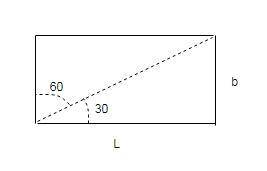 The diagonal of a rectangle is of length a. it splits each corner forming two angles with a ratio of