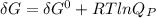 \delta G =\delta G^0 + RTlnQ_P