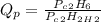 Q_p = \frac{P_c_2H_6}{P_c_2H_2\timesP_H_2}