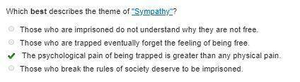 Which best describes the theme of sympathy?