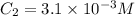 C_{2}=3.1\times 10^{-3}M