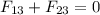 F_{13}+F_{23}=0