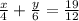 \frac{x}{4} + \frac{y}{6} = \frac{19}{12}