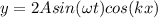 y = 2Asin(\omega t)cos(kx)