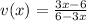 v(x) = \frac{3x - 6}{6 - 3x}