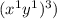 (x^{1} y^{1}) ^{3})