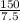 \frac{150}{7.5}