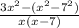 \frac{3x^2-(x^2-7^2)}{x(x-7)}