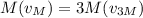 M(v_{M})=3M(v_{3M})