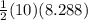 \frac{1}{2}(10)(8.288)