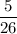 \dfrac{5}{26}