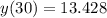 y(30)=13.428