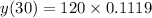 y(30)=120\times 0.1119