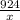 \frac{924}{x}