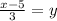 \frac{x-5}{3}=y