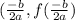 (\frac{-b}{2a}, f(\frac{-b}{2a})