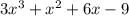 3x^3+x^2+6x-9