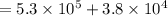 =5.3\times 10^5+3.8\times 10^4