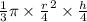 \frac{1}{3} \pi \times\frac{r}{4}^{2} \times\frac{h}{4}